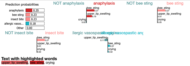 Explaining Diagnosis Results with LIME & Grouping Clinical Symptoms using Graph Algorithms