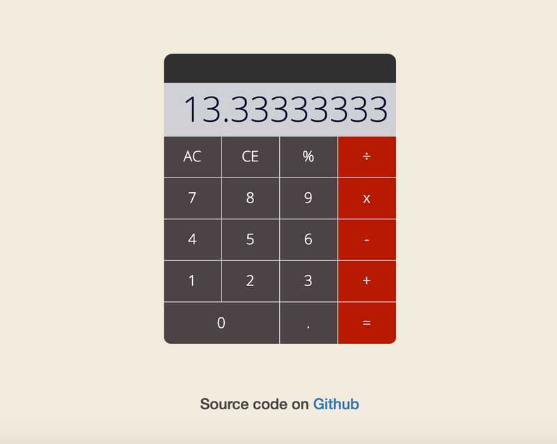 Calculator (FreeCodeCamp)